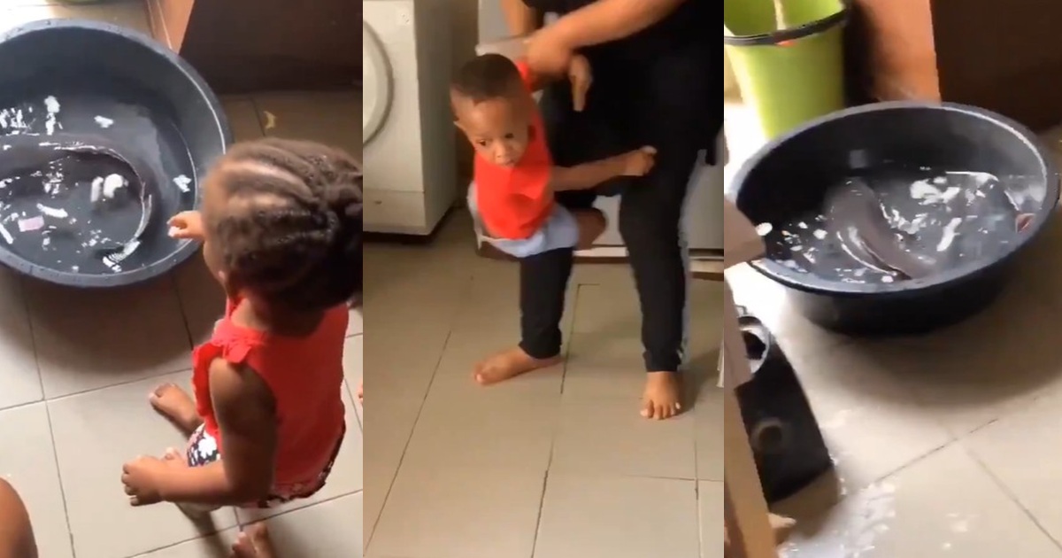 “The boy turned to spiderman, the girl even vanished” – Hilarious moment little kids made a quick exit from waggling catfish (VIDEO)