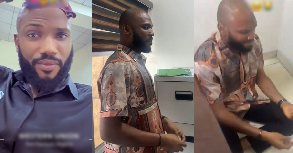 “Last born character” – Man displays his inner child after his colleague took the chicken in his food (WATCH)