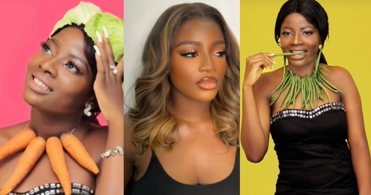 “She ate nah, but na vegetable she ate” – Lady recounts utilizing vegetables as accessories for her birthday shoot in 2020 (VIDEO)