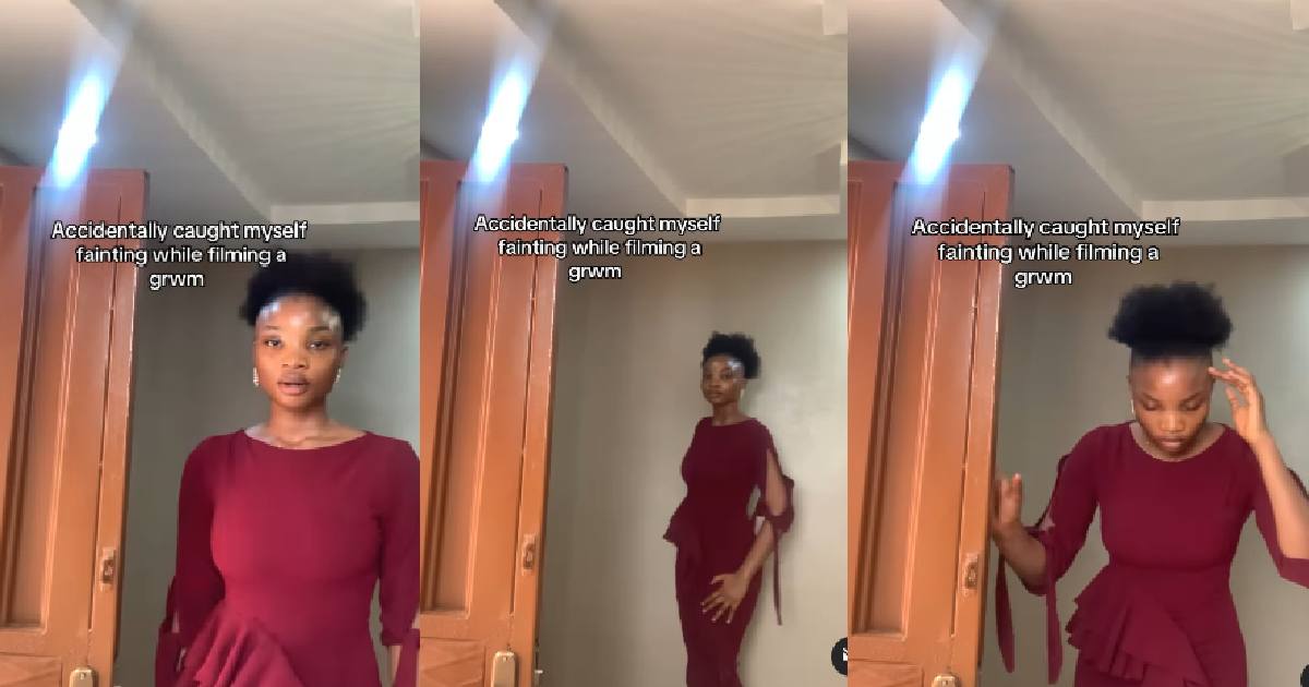 “Na so crazǝ dey start” – Lady Shares A Video Of Herself ‘Fa!nting’ (WATCH)