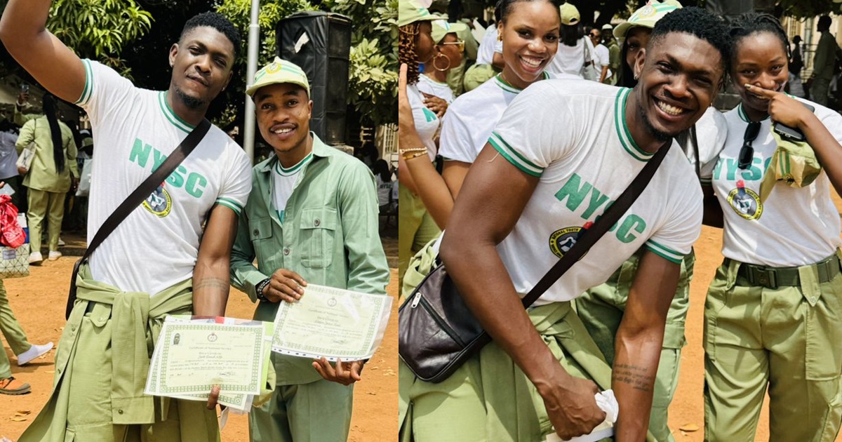 “Me & My small wins!” – BBNaija Star Sammie Celebrates Completing His NYSC Program (IMAGE)