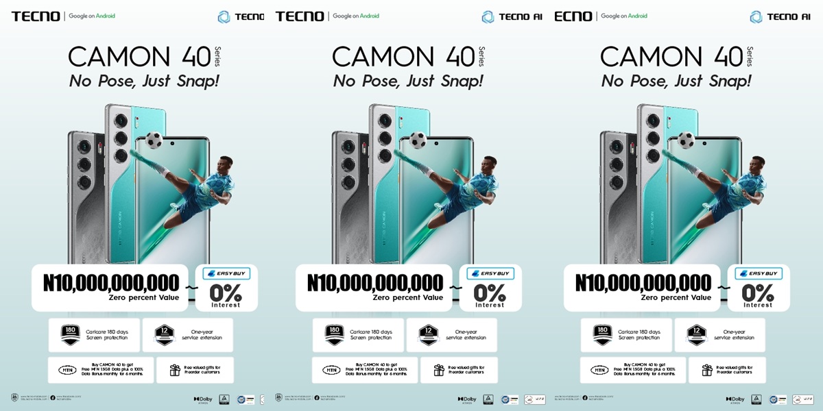 TECNO CAMON 40 Can Be Yours with EasyBuy’s 0% interest offer