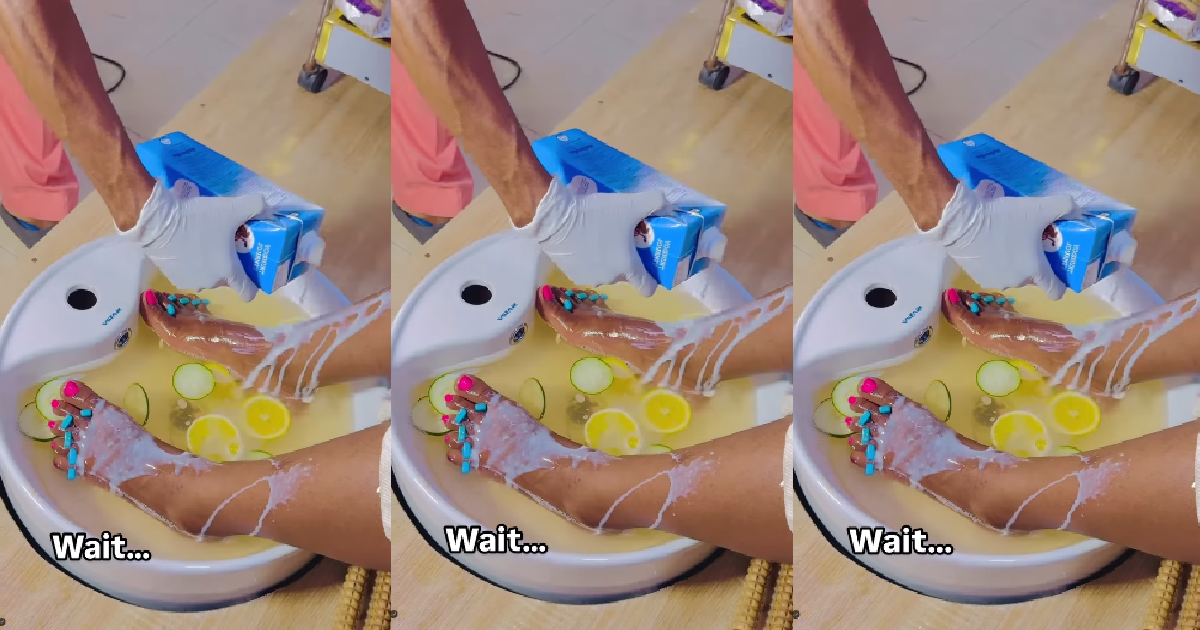 “No wayyyyyyy!?” – Video Of A Spa Using Hollandia Yoghurt On A Client’s Feet Trends Online (WATCH)