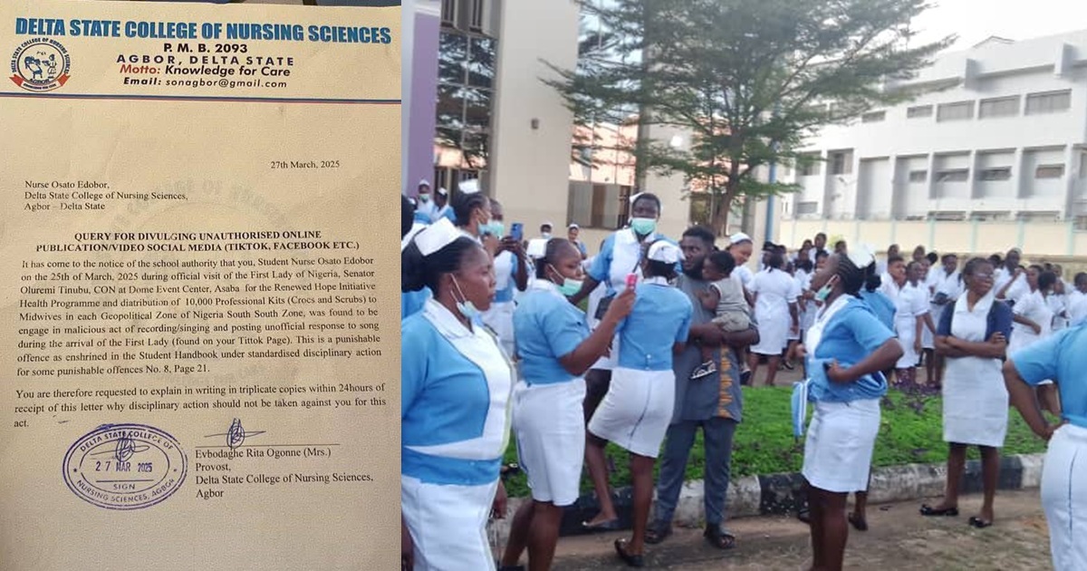 Nurse Queried for Posting Video of Colleagues Not Addressing First Lady Remi Tinubu as ‘Mother’
