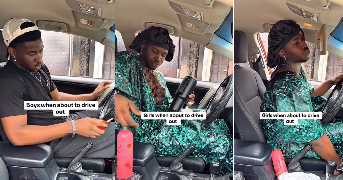 “Why is this too accurate” – Content Creator Shares A Humorous Video Showing The Difference Between Male And Female Drivers (WATCH)