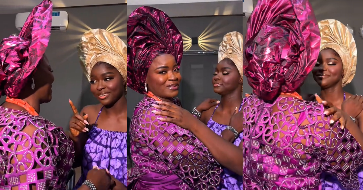 “Mummy, you know how much I paid for this makeup” – Bride shares how she stopped her mum from crying while creating content on her wedding day (WATCH)