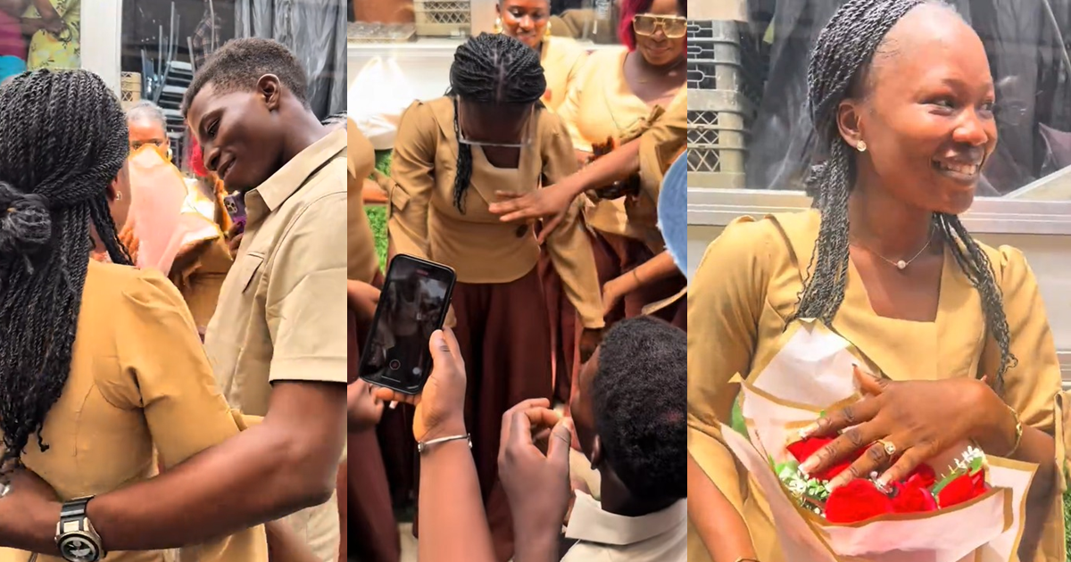 Lady attends Easter Service as a single sister, leaves with an engagement ring (WATCH)