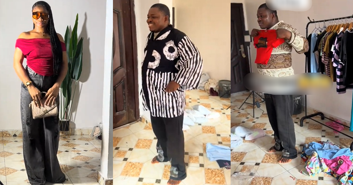 “He knows what she likes” – Businesswoman shares how her rider spent over an hour modeling her wears for his wife to buy (WATCH)