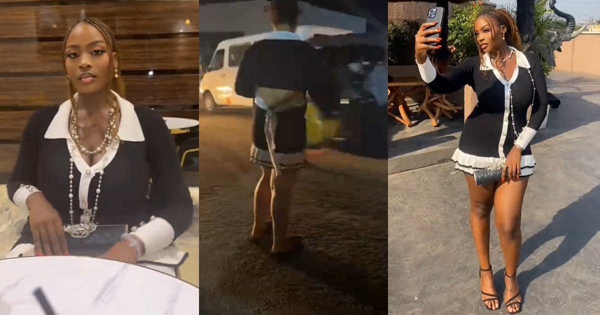Lady astonished after spotting someone wearing the same outfit she wore (WATCH)