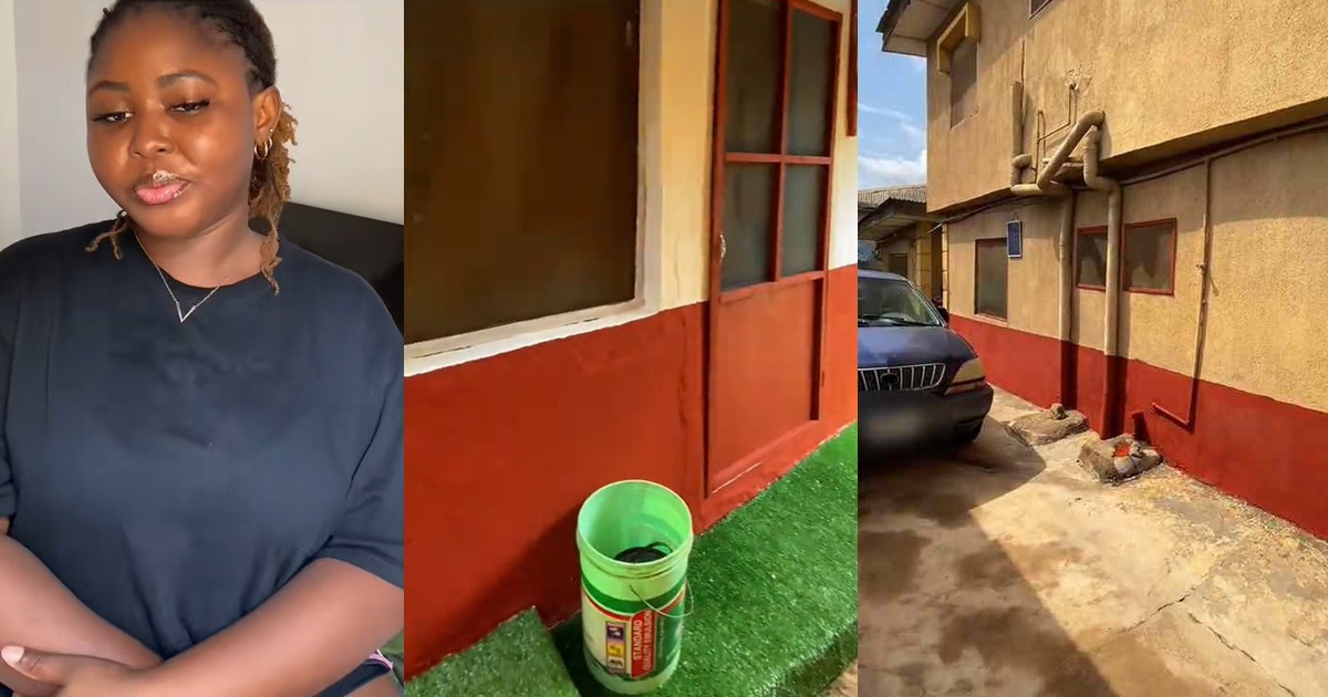 “When I tell you that some people have mind ehn” – Lady gets upsǝt after her mum’s tenant repainted the exterior of the apartment (WATCH)