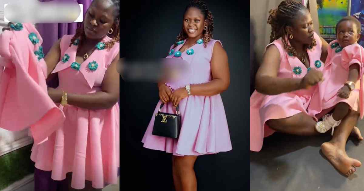 “I want a matching outfit with my baby” – Nigerian mum vows never to organize a photoshoot session with her toddler after an eventful moment (WATCH)