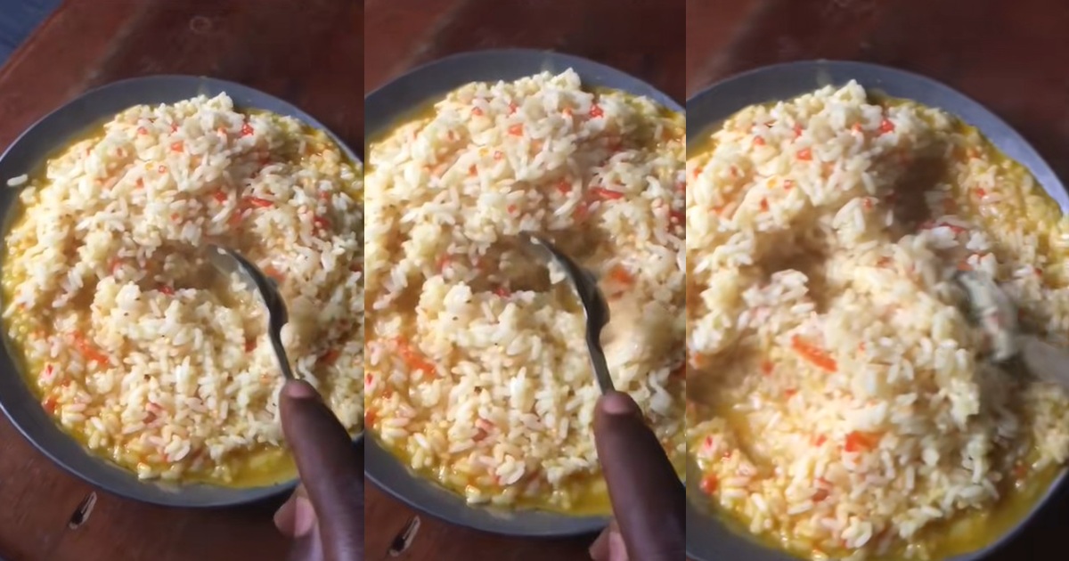 “Just try marry person wey sabi cook o” – Man tells his gender after cooking soggy concoction rice (WATCH)