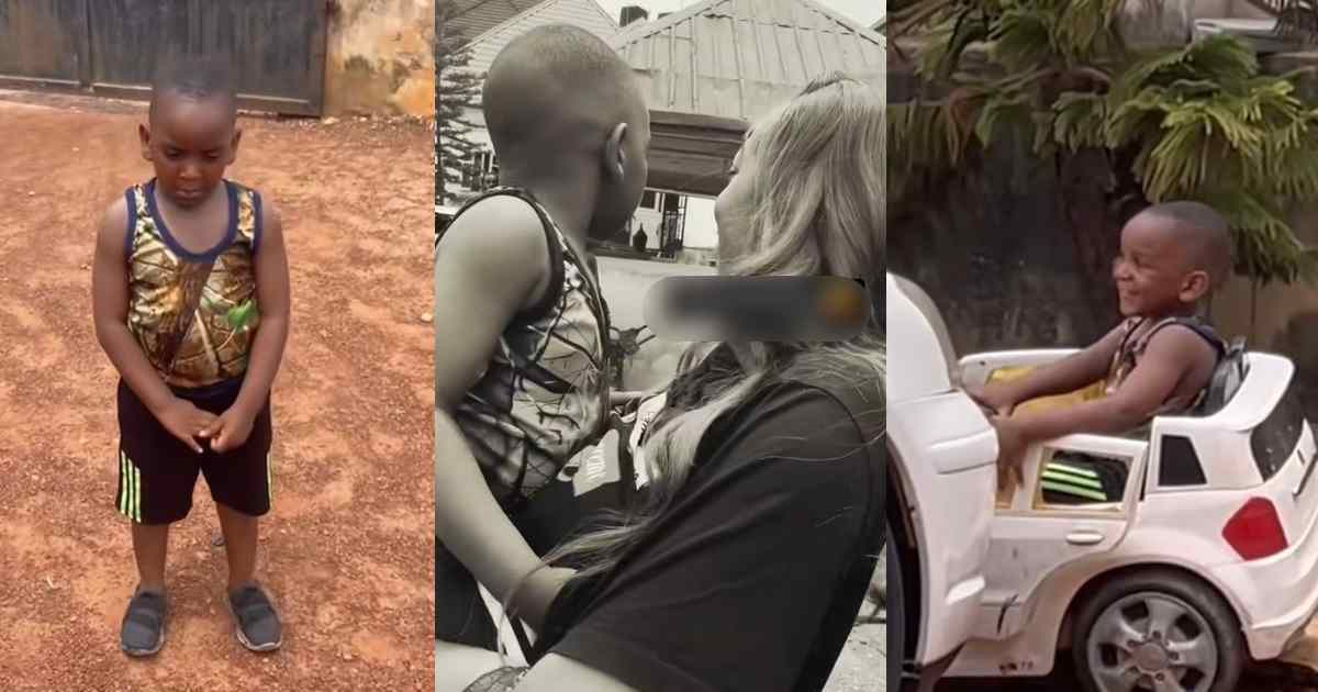Little boy gets úpset after his elder sister returns home after being away for a week (WATCH)