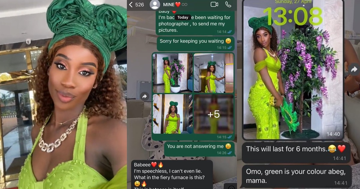 “A lucky girl, for your guy to adore you” – Lady receives compliments from her boyfriend after sending pictures of herself to him (VIDEO)