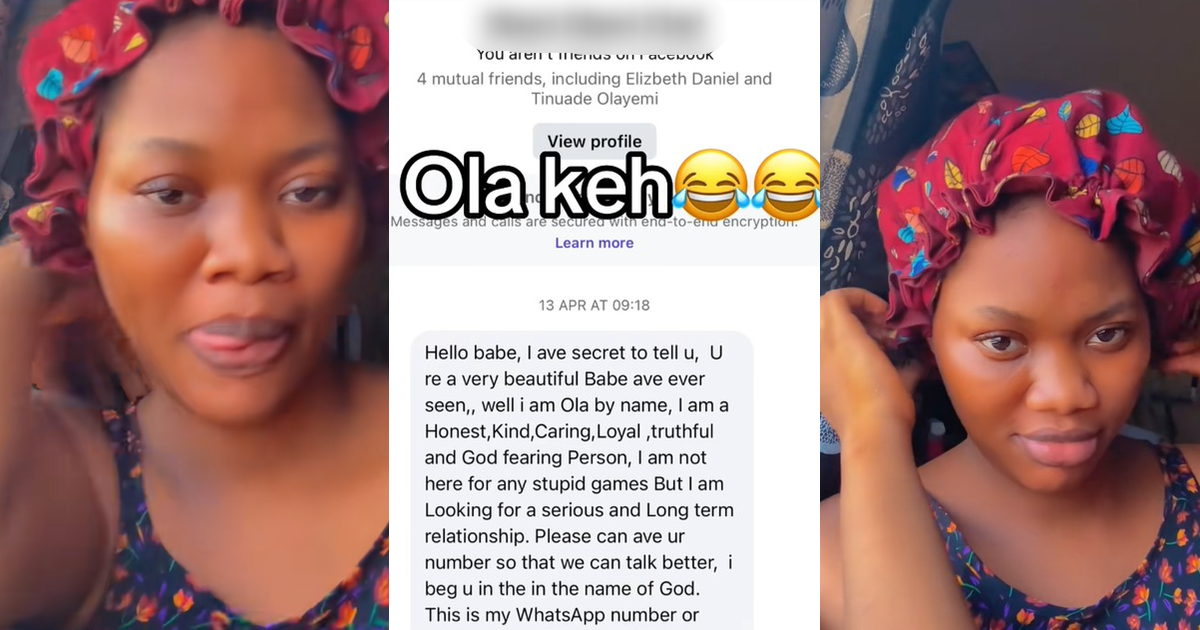 “I am looking for a serious and long term relationship” – Married woman shares the message she received from an admirer on Facebook (WATCH)