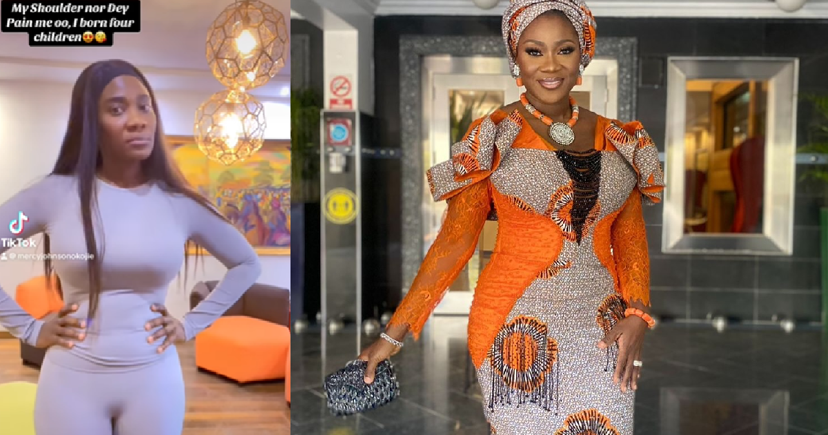 Actress Mercy Johnson-Okojie Shows Off Her Impressive Physique In A Video With Her Children (WATCH)