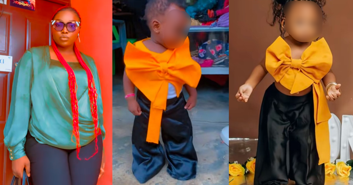 “Even my daughter criɘd cos what is that batwoman style?” – Woman regrɘts trusting a tailor in her street to sew her daughter’s oufit (WATCH)