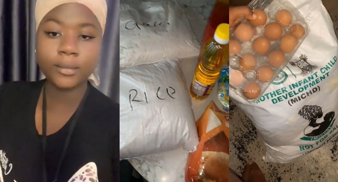 Pregnant woman shows off the gifts she received after answering a question at antenatal (WATCH)