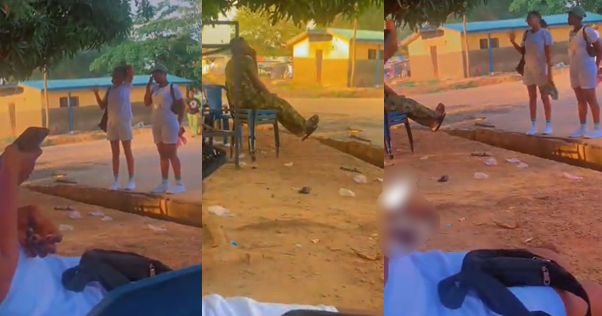 Corps member gets disc!plined for waving at a soldier at orientation camp (WATCH)