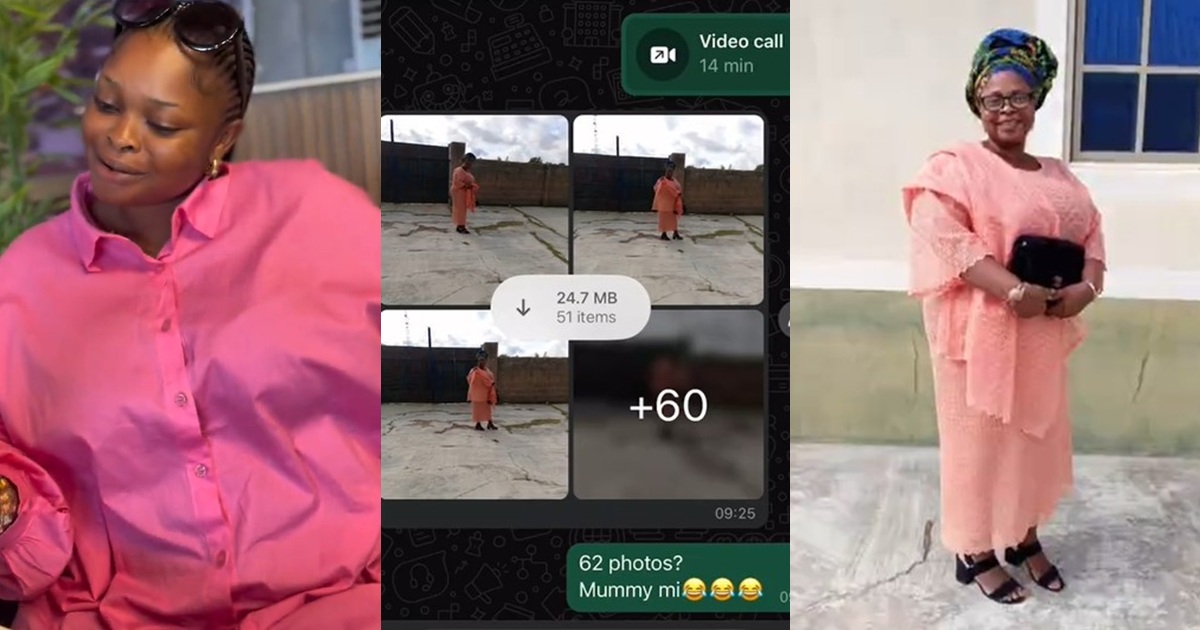“I first fear, e sh0ck me sha” – Lady gets fl00ded with over 60 pictures of her mum’s Sunday outfit on Mother’s Day (WATCH)