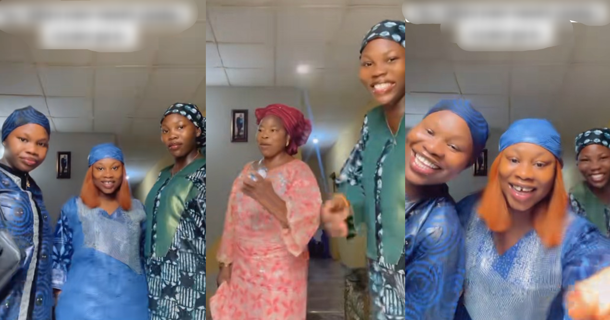 Ladies share a funny video showing their mum’s reaction to wearing her clothes (VIDEO)