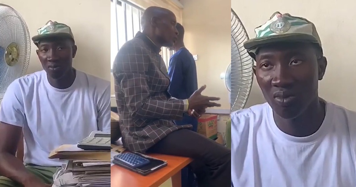 “He can’t even pretend to be happy” – Corp member expresses discontɘnt over Primary Place of Assignment posting (WATCH)