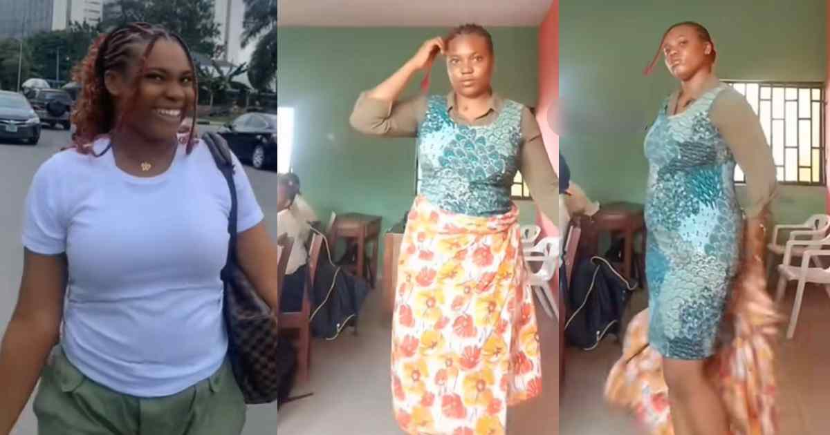 “They said my gown was too short for a school environment” – Corps member reveals her PPA provided her with a wrapper because the dress she wore (VIDEO)