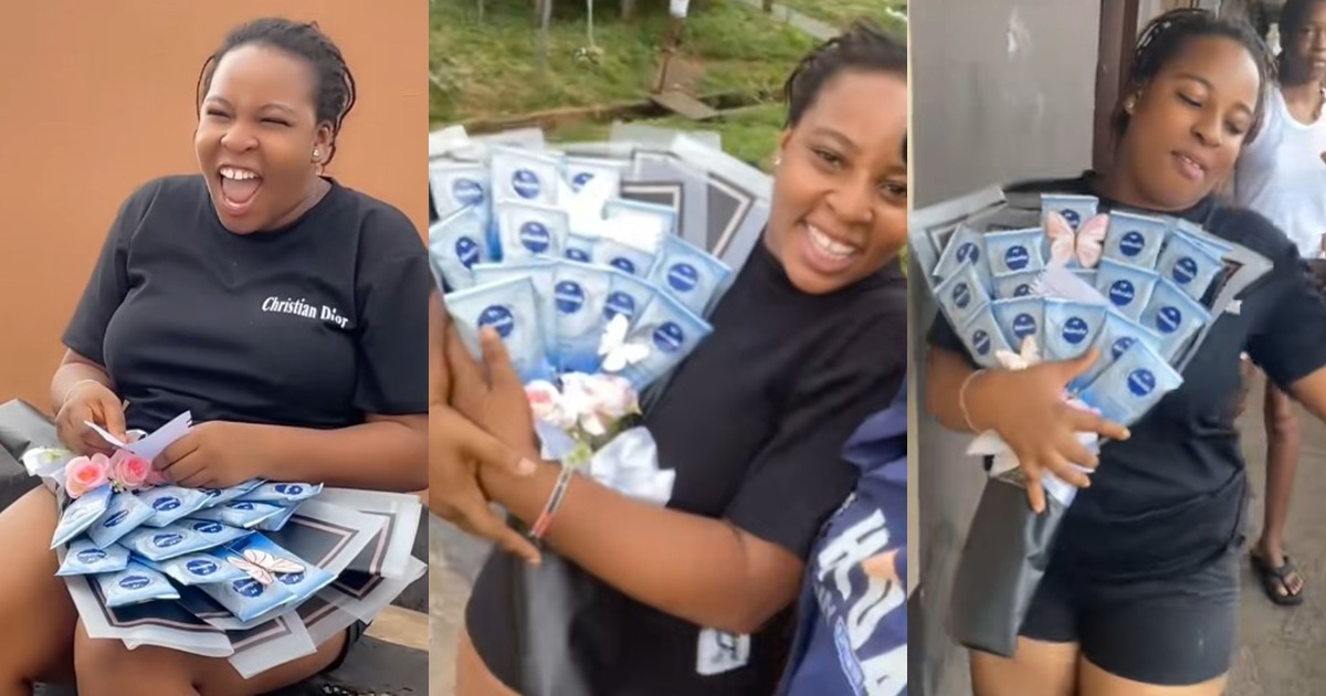 Lady shares her friend’s reaction to receiving a unique “bouquet” for Children’s Day (VIDEO)