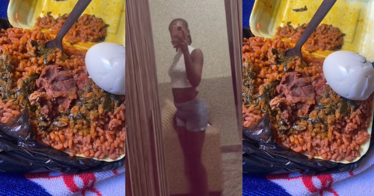 “What color of rice is that?” – Lady queries her bikeman after seeing the food he bought for her (VIDEO)