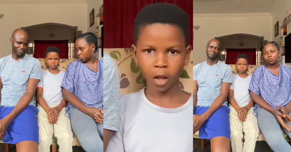 “You will be the one paying your school fees” – Parents prank their 9-year-old son after he said he is no longer a child, but an adult (WATCH)