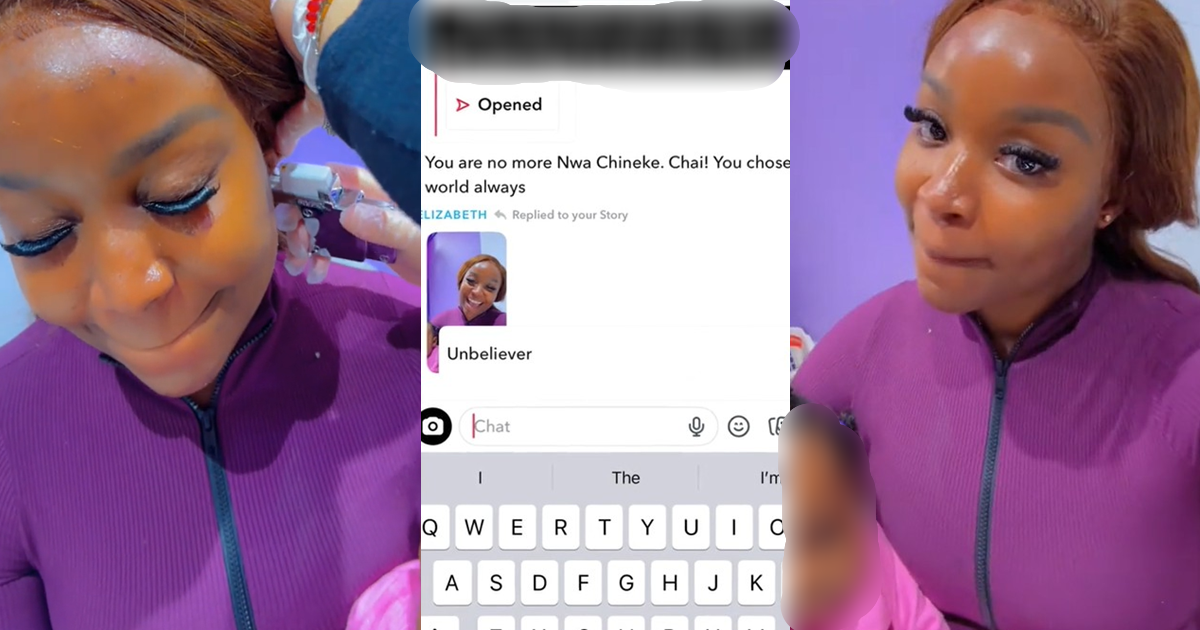 “You chose the world always” – Nigerian mum says as her daughter pierces her ears after 24 years (VIDEO)
