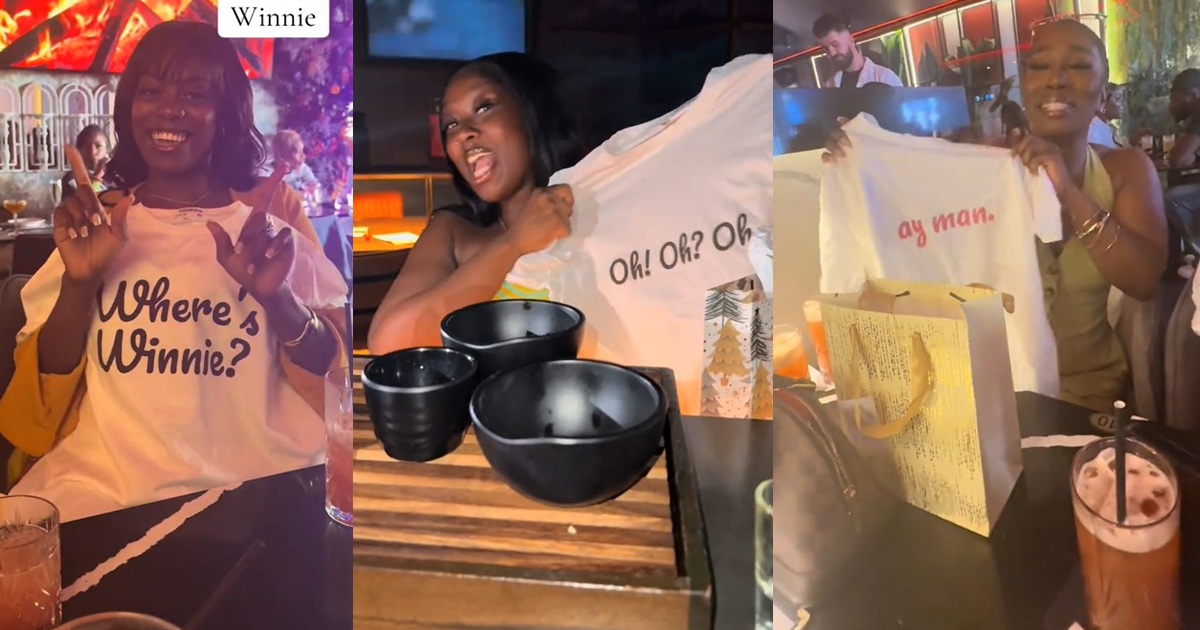 Lady gifts her friends customized T-shirts with their ‘catchphrases’ as appreciation gifts (WATCH)