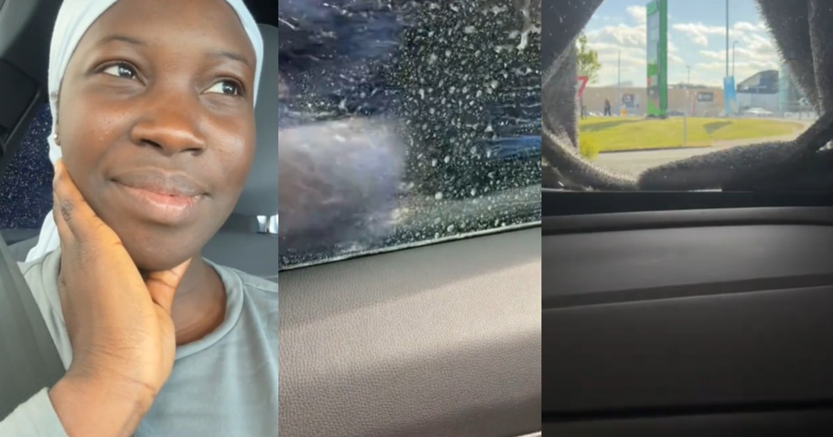 ” Hope it won’t damage the vehicle” – Abroad-based Nigerian woman acts ‘local’ after entering an automatic car wash for the first time.