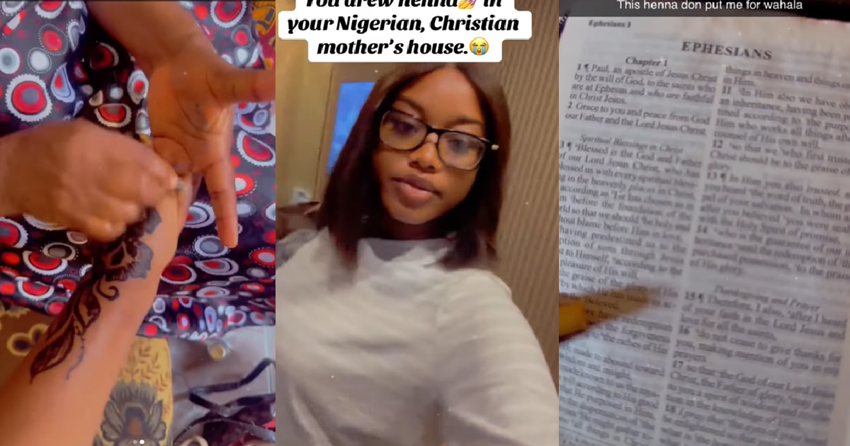 Lady Shares Her Christian Mother’s Reaction To Her Getting A Henna Tatt00 (VIDEO)