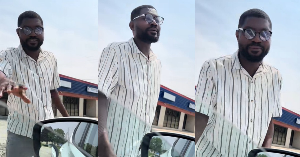 “You married someone who doesn’t show affection in public” – Nigerian woman says as her husband refuses to k!ss her at his workplace’s car park (VIDEO) 