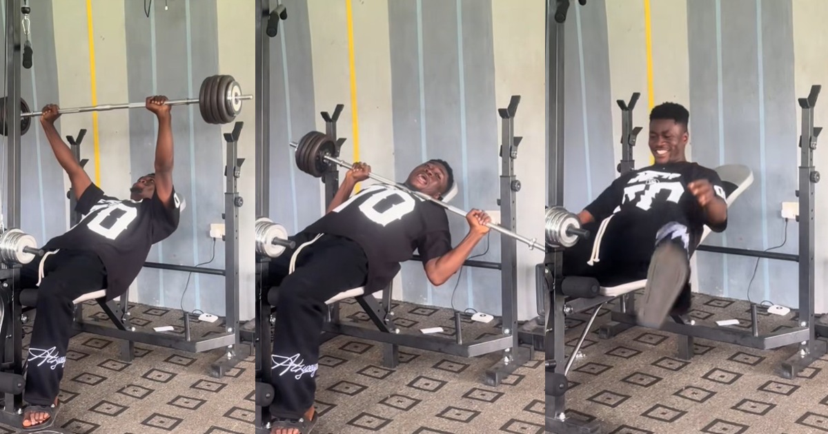 Man r!sks injury lifting a heavy barbell at the gym to impress his crúsh, who likes bodybuilders (Watch)