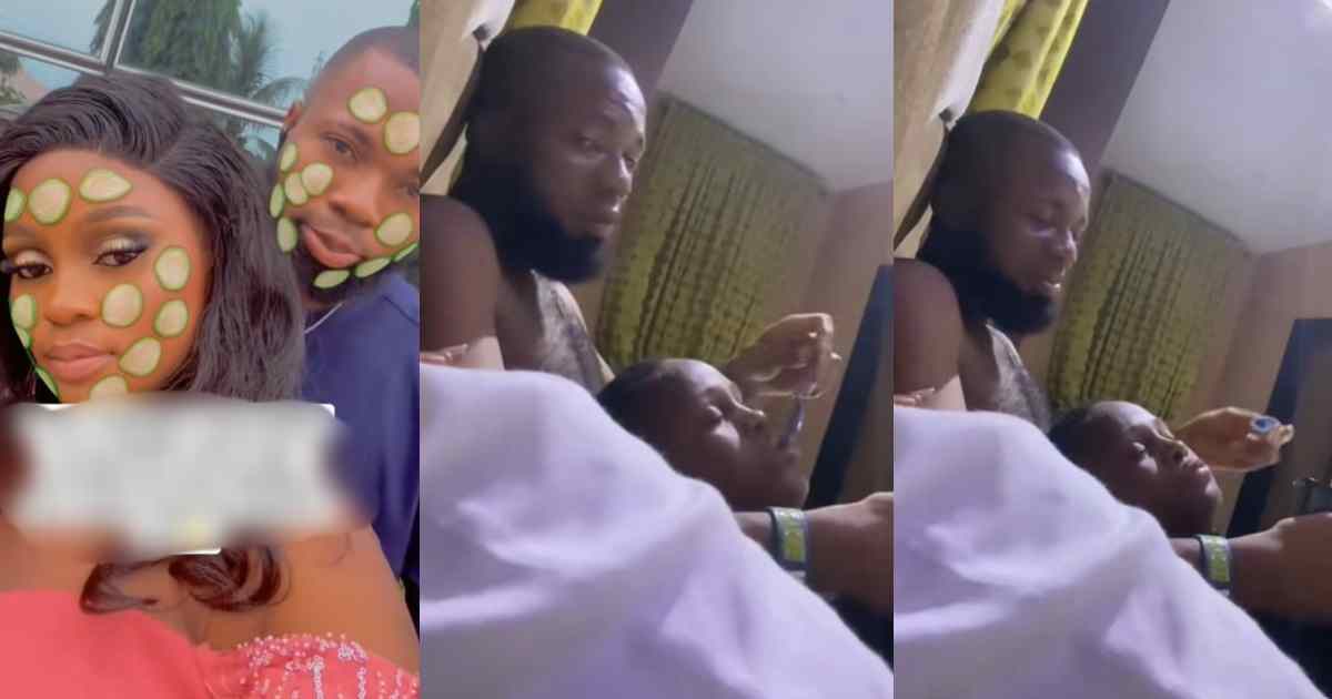 Woman thought she ate in her dream, woke up to realize her partner fed her because she was too tired to eat (WATCH)