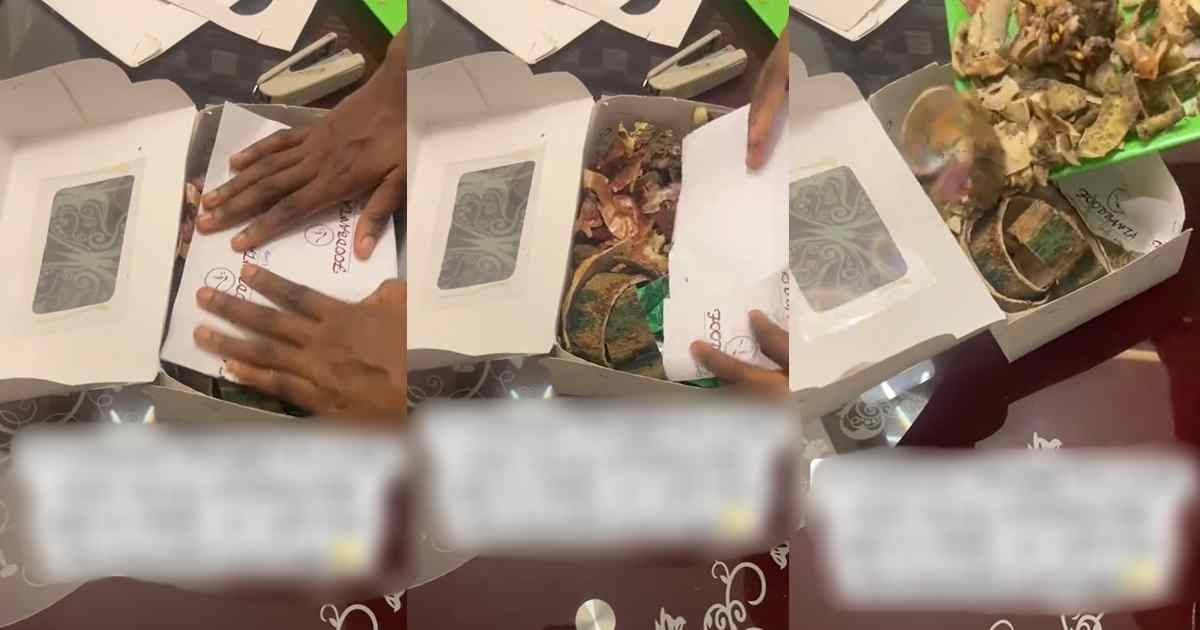 “When he received his package, he bl0cked me” – Cake vendor sends yam peel to a client who tried to sc@m her using a f@ke alert (WATCH)