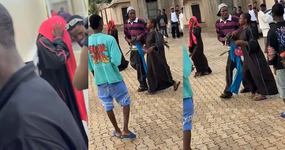 Drama erúpts as a man disc!plines his younger sister after seeing her at a lodge (WATCH)