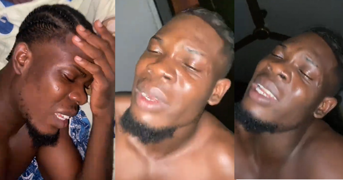 “I can’t find a good position to place my head and sleep” – Man strúggles to sleep at 3 am after plaiting hair for the first time (WATCH)