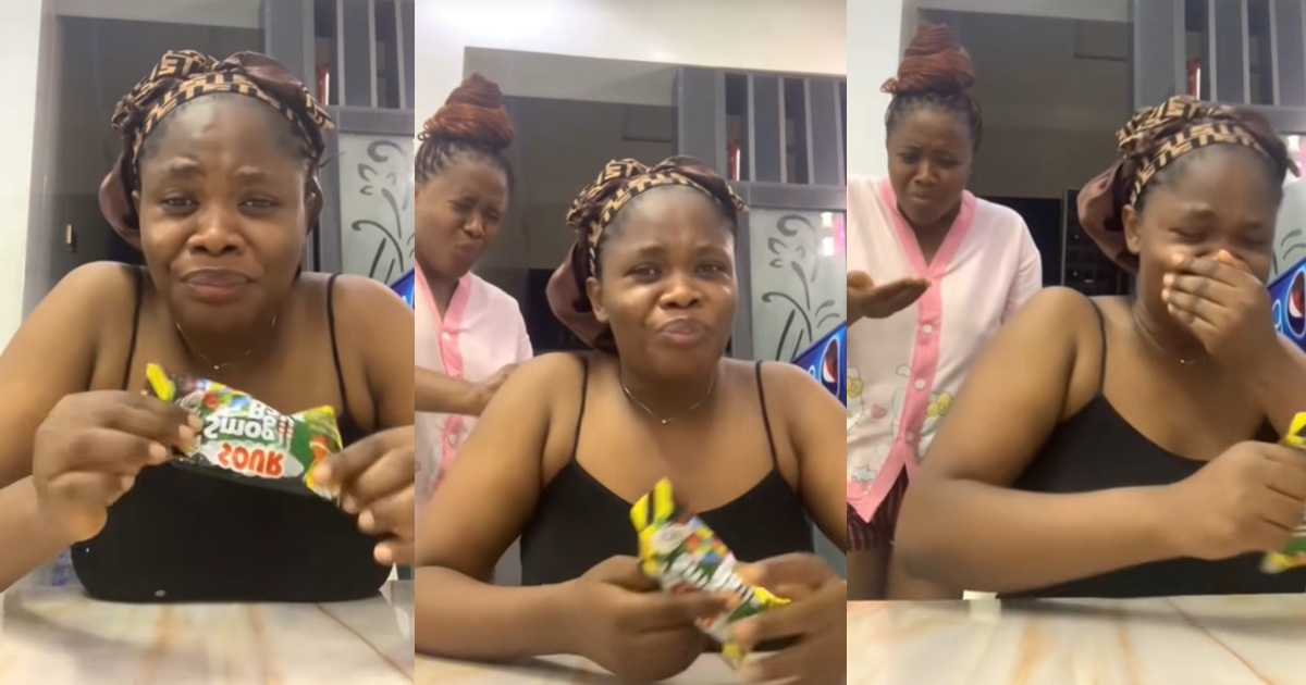 “Next time she will not beg again” – Hilarious moment a lady teaches her sister a lesson with sour candy (WATCH)