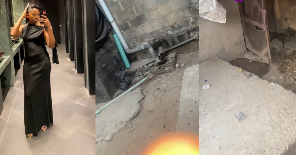 Lady shows the ₦500,000 budget apartment a Lagos agent took her to for inspection (Watch)
