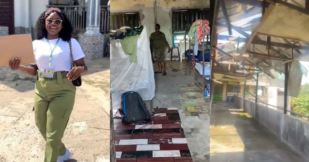 “The vice principal said the corper’s lodge is cozy and is best we stay here” – Corps member says as she reveals the condition of the corpers’ lodge at her PPA (Watch)