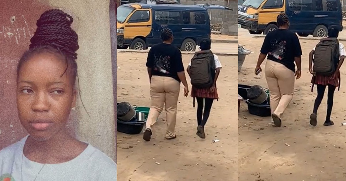 Nigerian woman accompanies her daughter to school after her teacher sent her home for not losing her Ileya hair (WATCH)