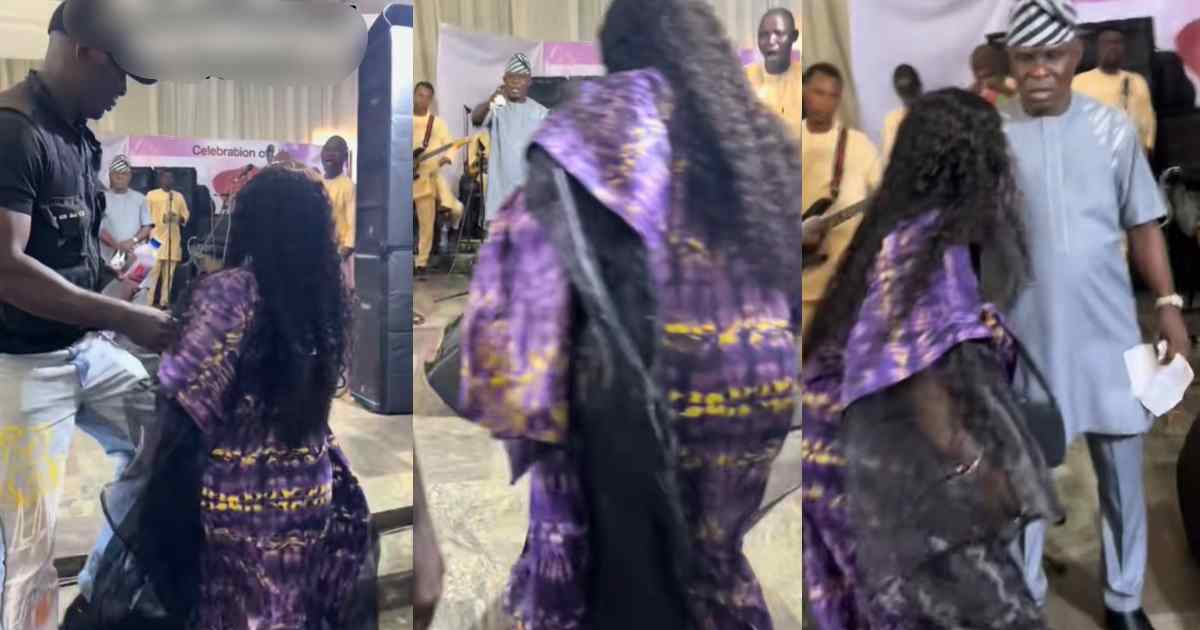 Lady shares how her dad’s ‘oversabi’ bodyguard almost stopped her from meeting him on stage (WATCH)