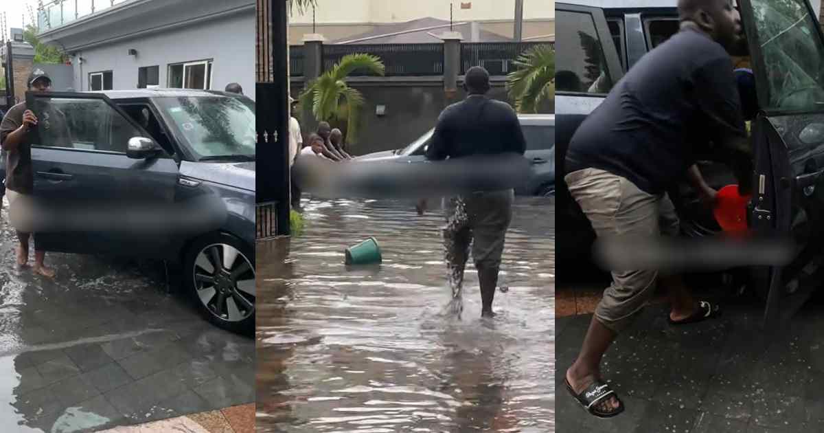 “We were meant to have a barbecue” – Banana Island resident lamɘnts as fl00dwaters disrupts gathering (WATCH)
