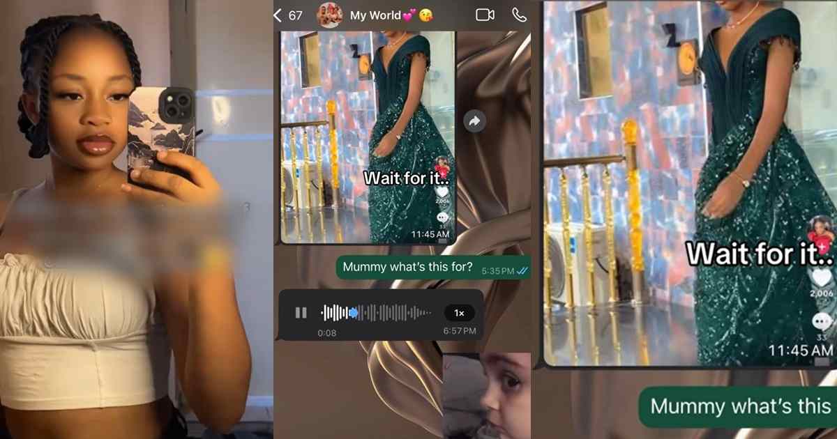 “My tummy is not even that big” – Lady Shares How Her Mum Sh@mes Her Tummy After Suggesting an Aso-Ebi Style She Believes Would Suit Her (VIDEO)