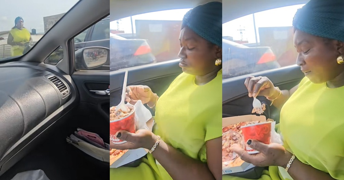 “Kept her waiting, so I brought peace offerings in sl!ces” – Man apologizes with pizza and ice cream after delaying his wife for hours (VIDEO)