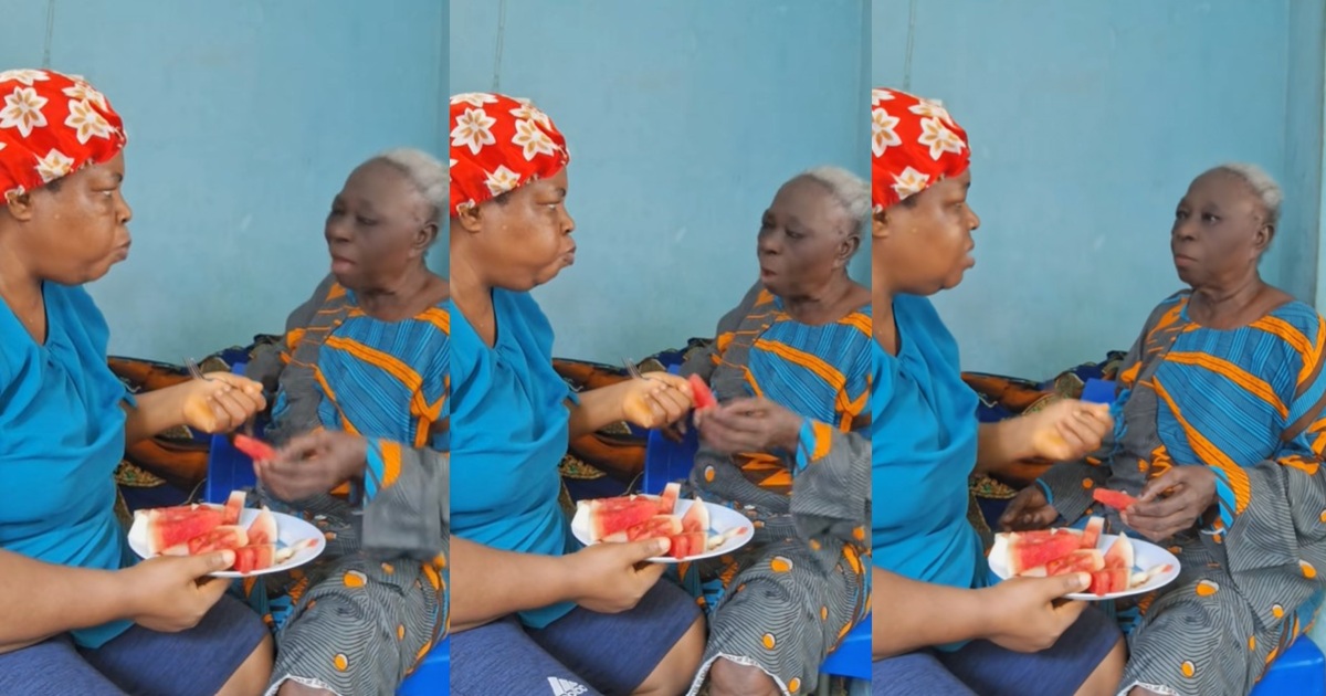 Funny moment elderly woman caut!ons her daughter-in-law against  chɘating while eating together (VIDEO)