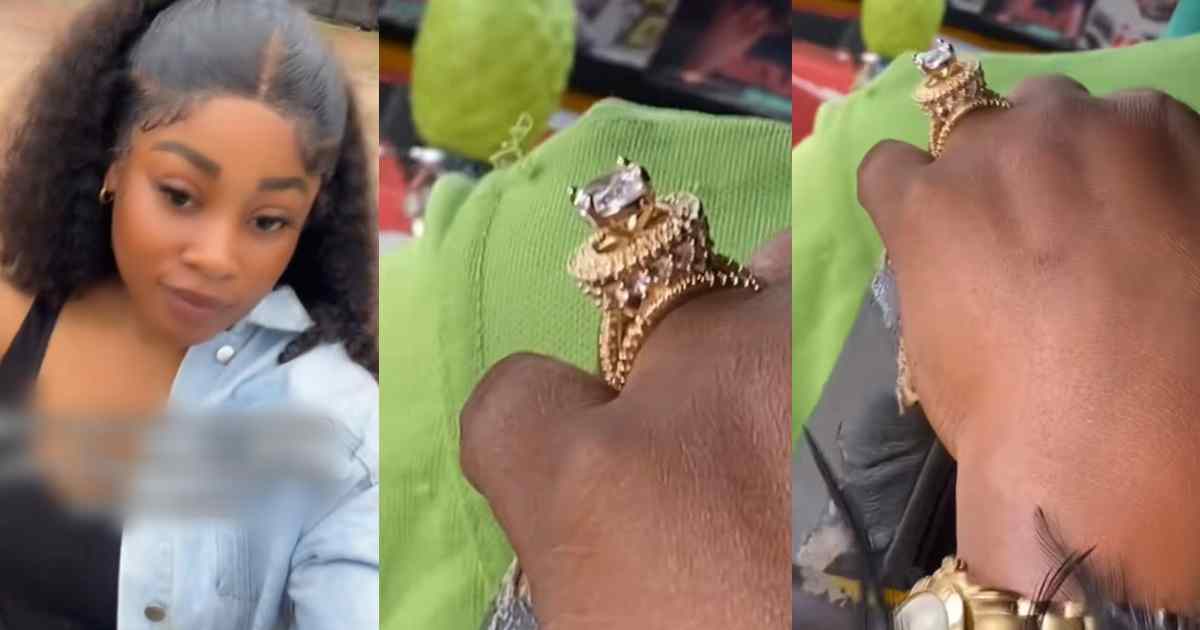  “You can educate me. Is it not too big?” – Lady says after seeing a woman wearing an oversized wedding ring in a keke napep (WATCH)